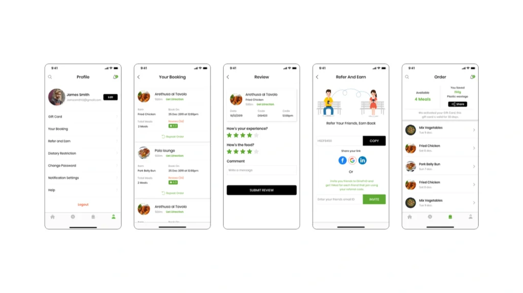 Restaurant Table Reservation App Review Screens