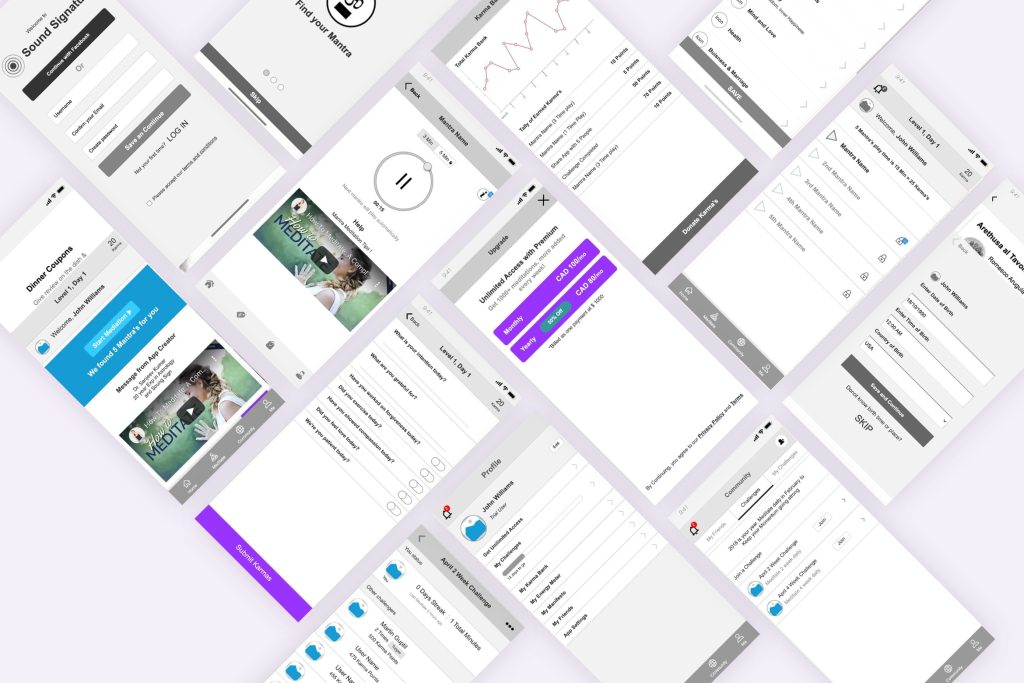 Wireframes design