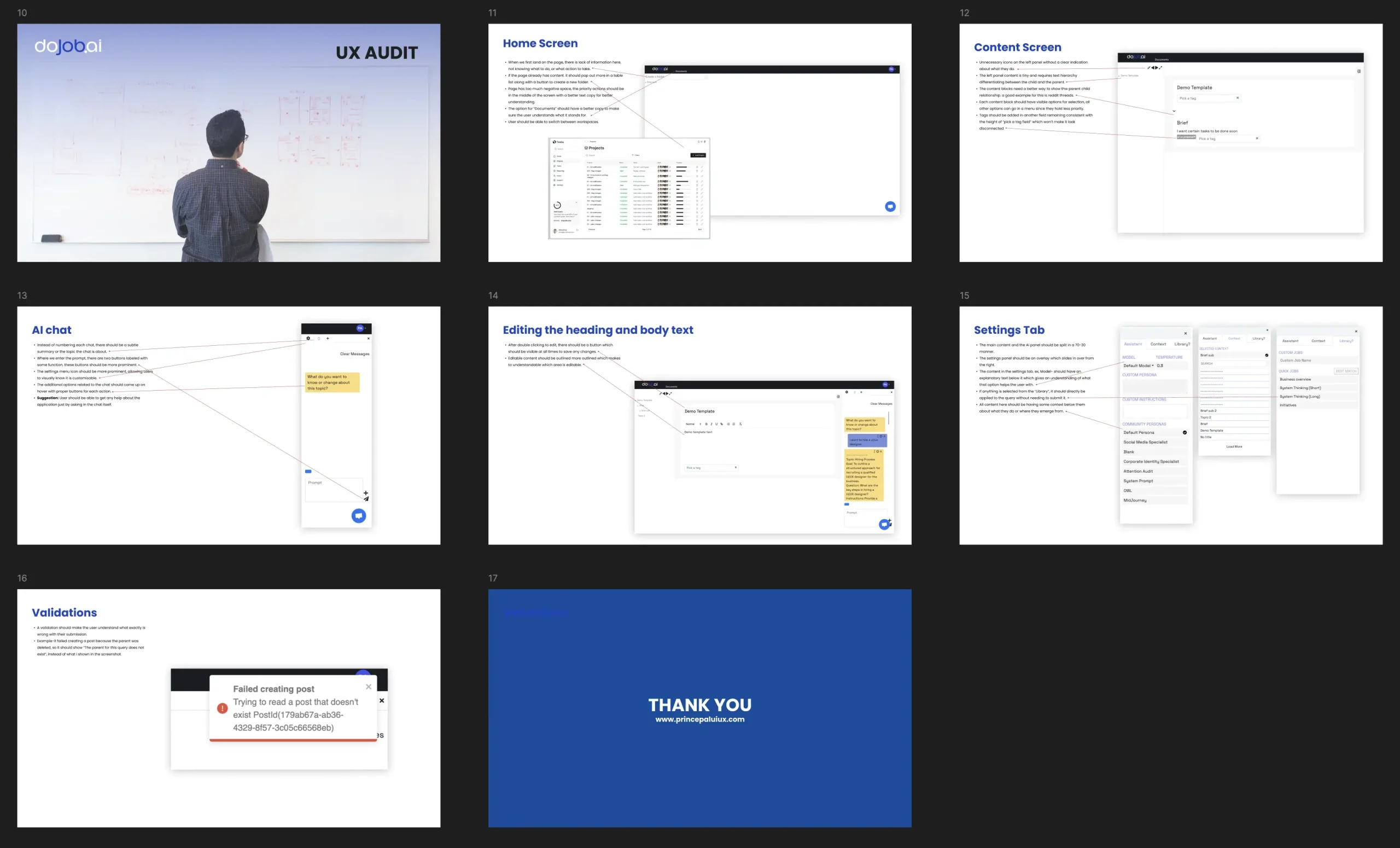 AI UX audit job