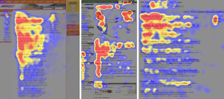 F-pattern in web design