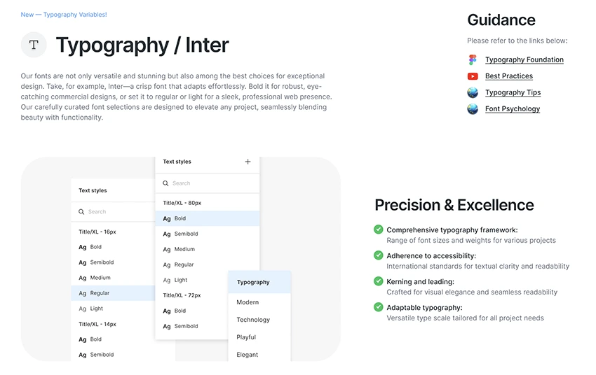typography saas web design