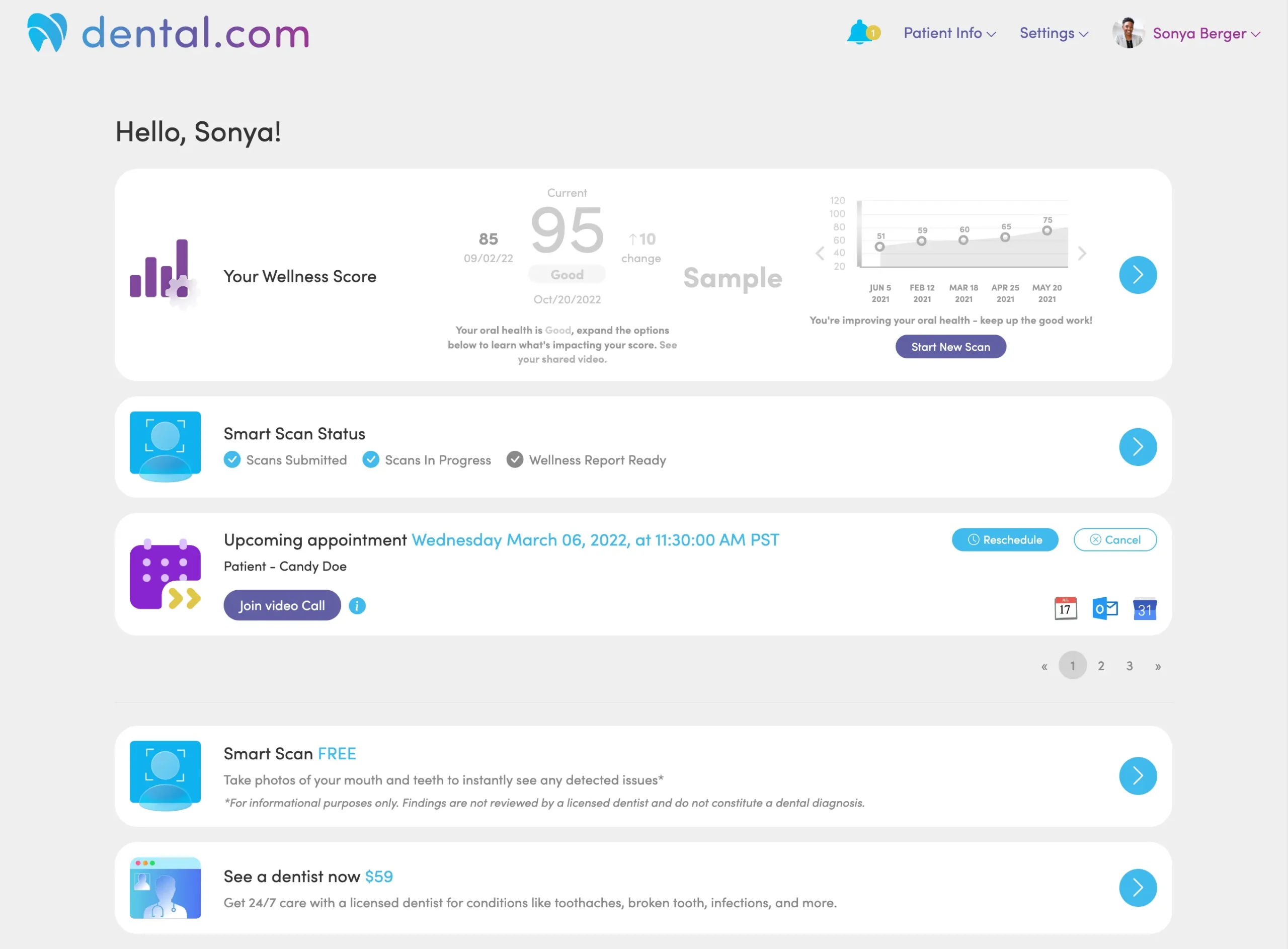dental.com patient dashboard
