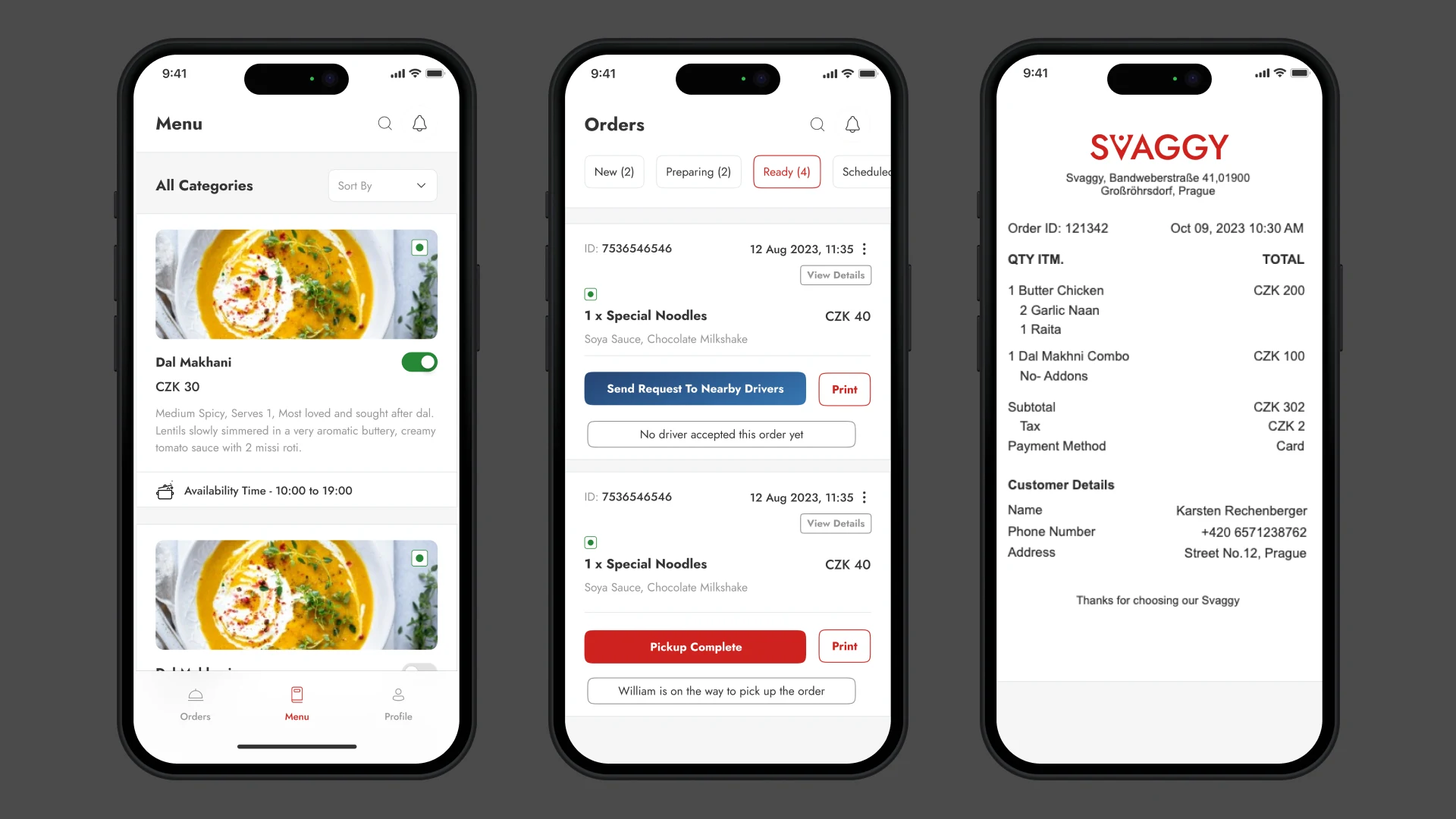 Restaurant Order Management Android Mobile App