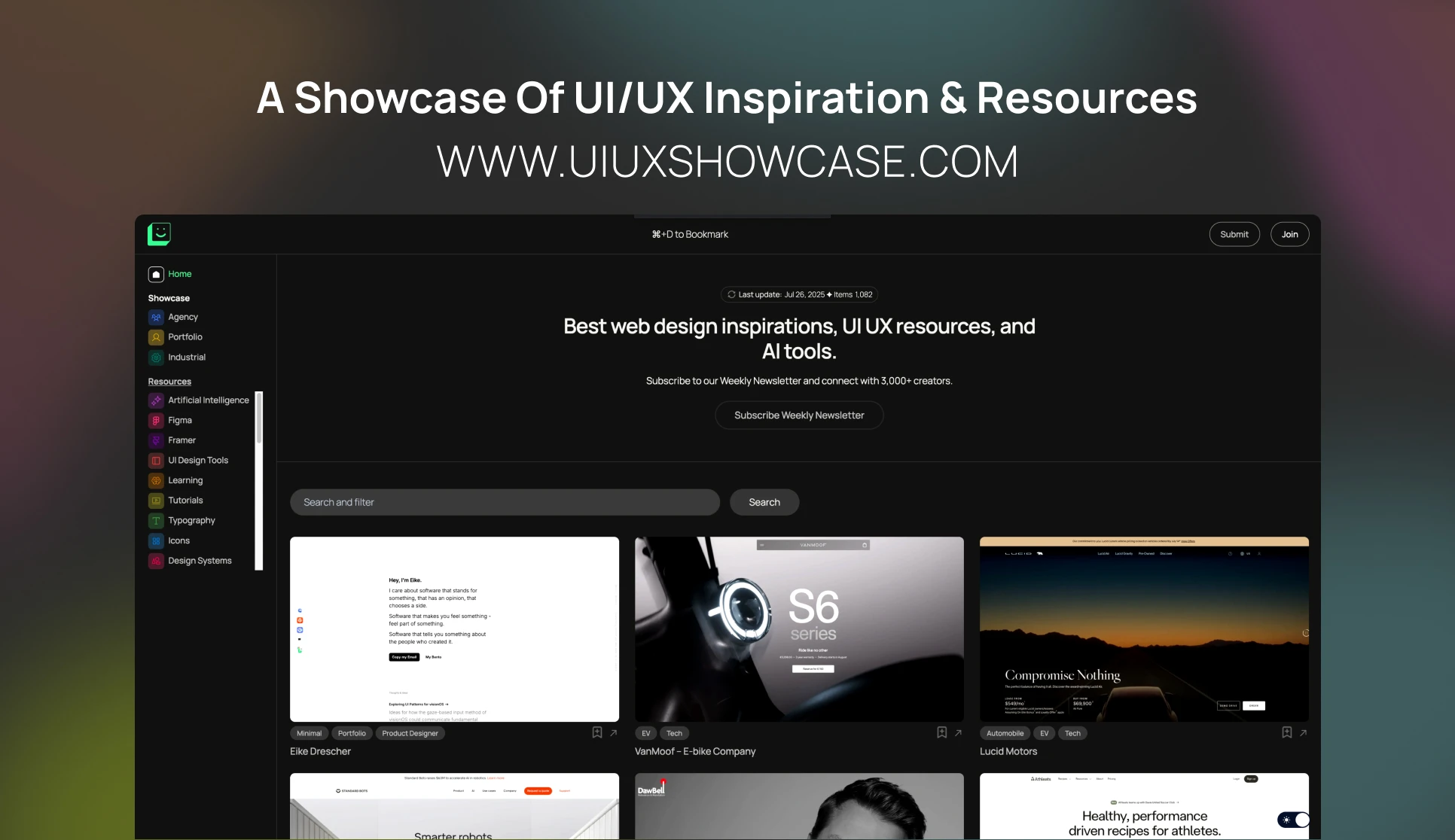UIUXshowcase.com inspirations resources