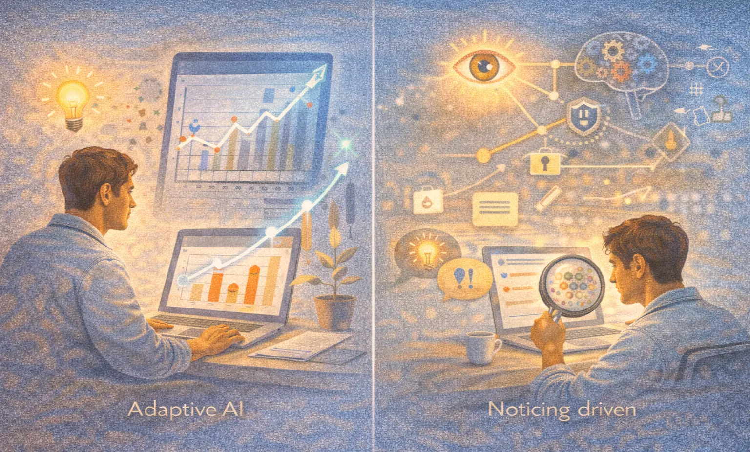 AI learning tools comparison illustration