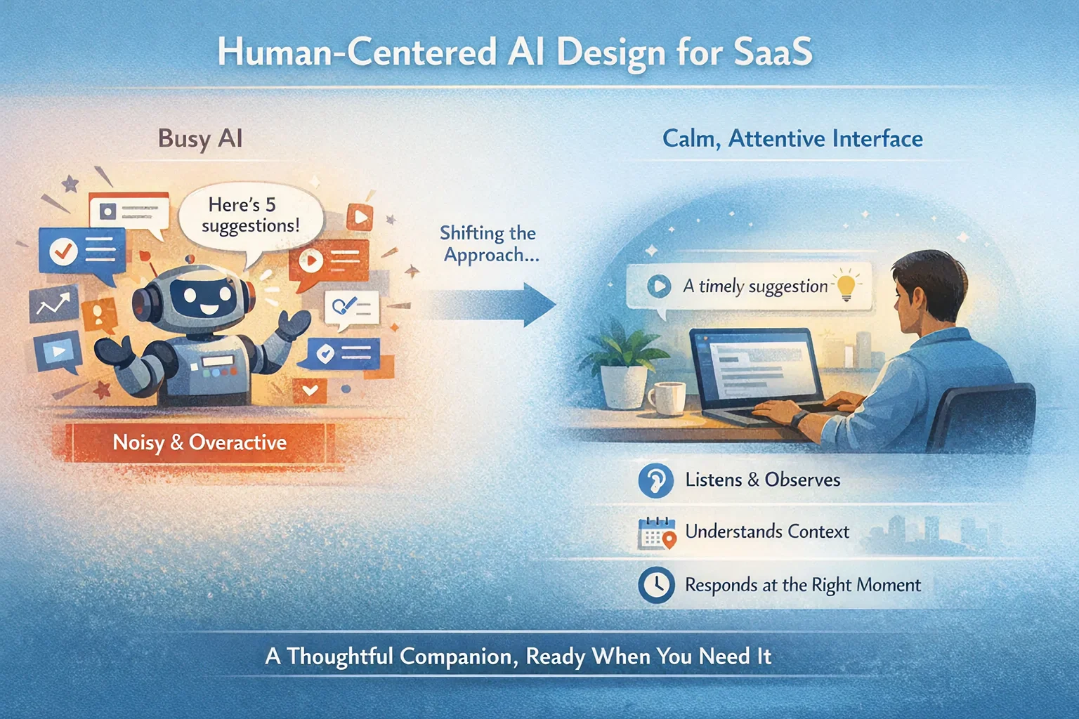 Human-centered AI evolution in SaaS
