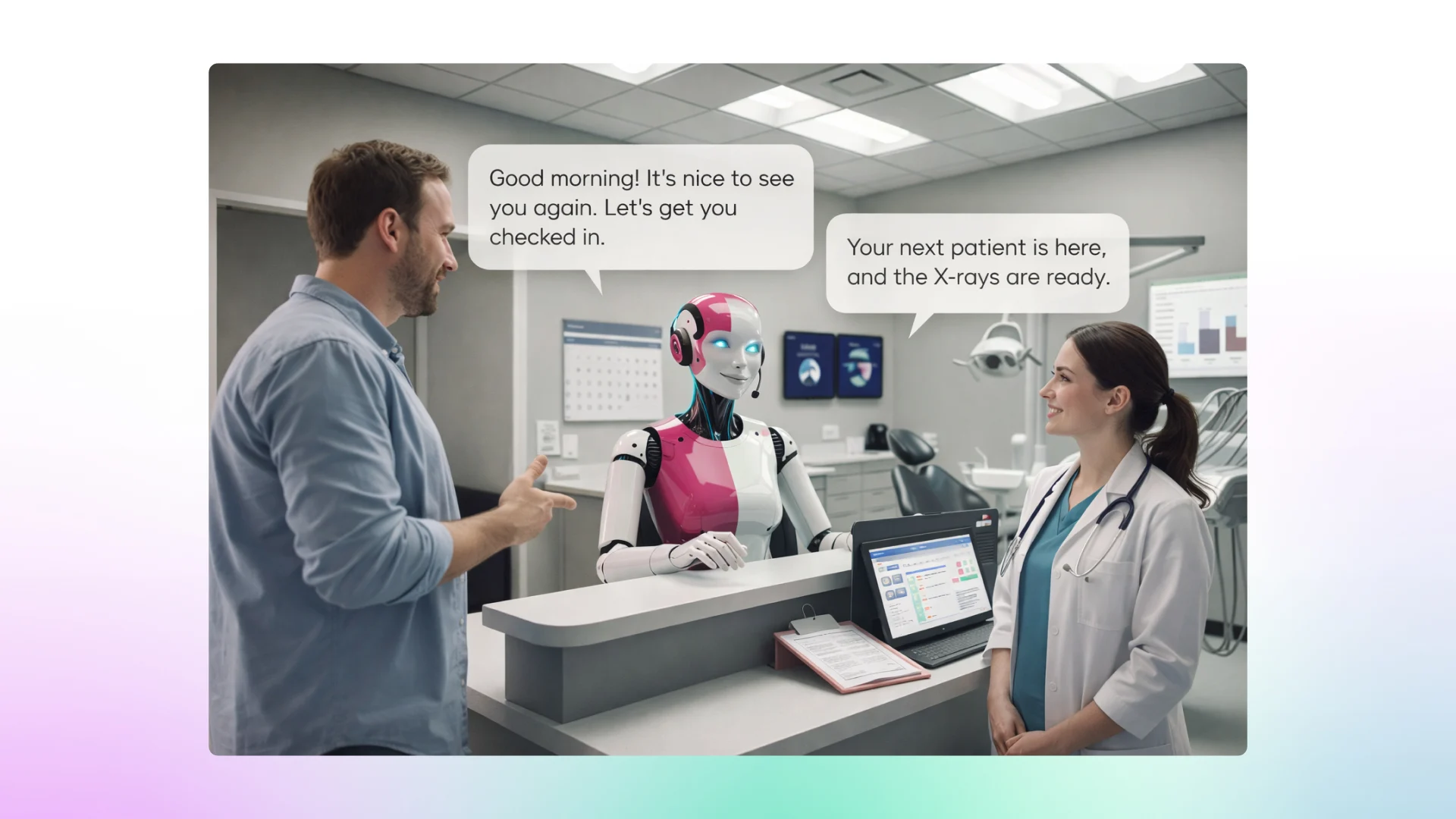 AI receptionist for healthcare