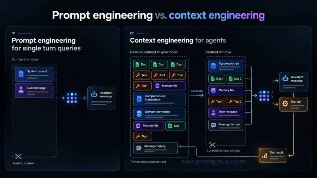 prompt vs context engineering